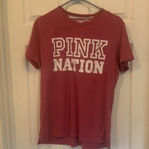 PINK t-shirt with tie back detail